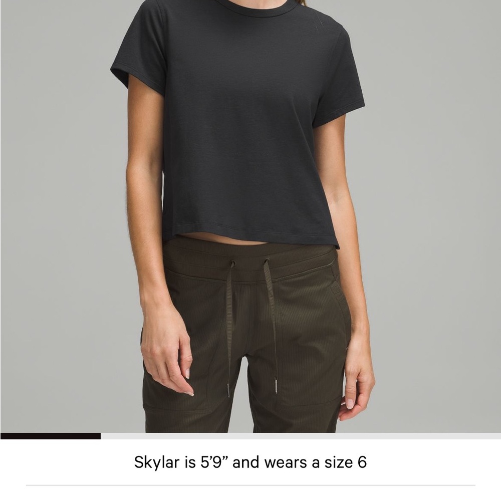 Lululemon Classic Fit Cotton Blend Tee - Sheer Oak, Size 6